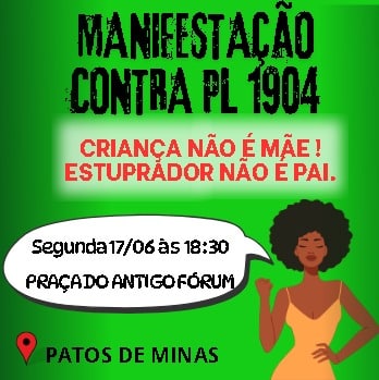 Chamada para ato contra a PL 1904